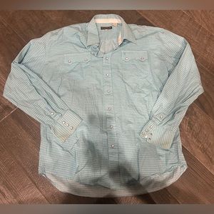 Stetson Pearl Snap Plain Cuff Plaid Western Shirt Long Sleeve Men's XL Cowboy